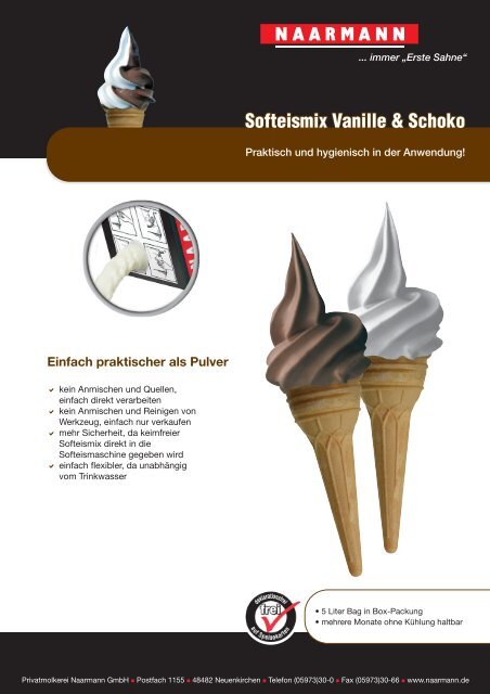 Softeismix Vanille & Schoko - Geyer Food Konzept, Fresh-Food-Shop