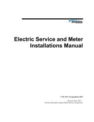 Electric Service and Meter Installations Manual - SCE&G