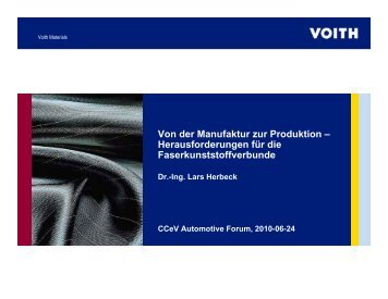 Von der Manufaktur zur Produktion ... - CCeV Ost