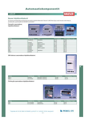 Automaatiokomponentit - Perel