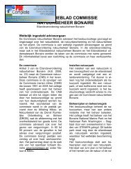 informatieblad commissie natuurbeheer bonaire - Openbaar ...