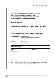 CSSD Audit tool - Infection Control