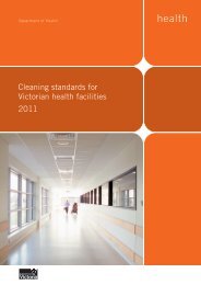 Cleaning standards for Victorian health facilities ... - Infection Control