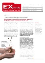 Dividenden steuerfrei einstreichen - EXtra-Magazin