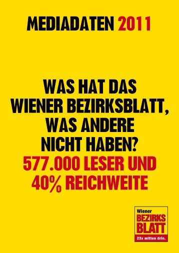 577.000 leser und 40% reichweite mediadaten 2011 - Wiener ...