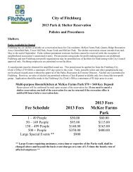 Park Shelter Rental Fees/Policy - City of Fitchburg
