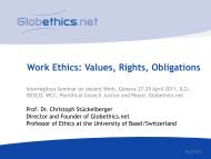 Work Ethics: Values, Rights, Obligations - Christoph Stückelberger