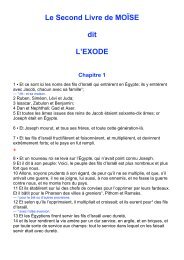 Le Second Livre de MOÃSE dit L'EXODE Chapitre 1 - Laurent Remise