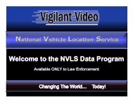 NVLS - National LPR Data Access for Law Enforcement Only