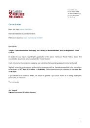Cover Letter Danish Refugee Council