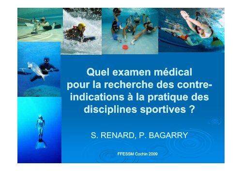 Quel examen mÃ©dical pour la recherche des contre pour la ... - ffessm