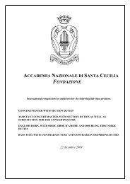 ACCADEMIA NAZIONALE DI SANTA CECILIA FONDAZIONE