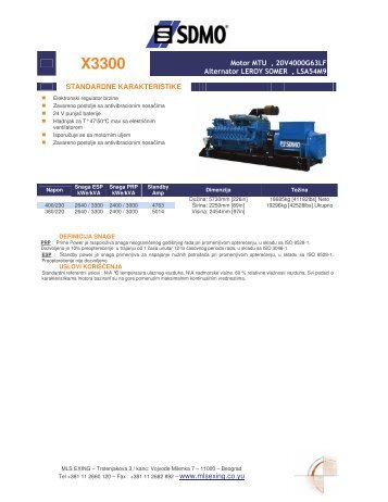 Motor MTU , 20V4000G 63LF Alternator LEROY ... - MLS | EXING