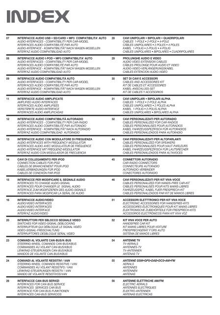 Catalogo Accessori 2010 - Phonocar