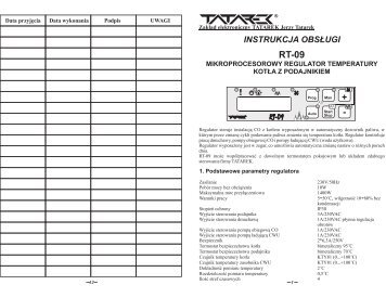 Instrukcja obsÅugi sterownika Retort RT-09 - skamet