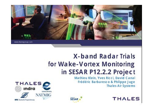 X-band Radar Trials for Wake-Vortex Monitoring in ... - WakeNet