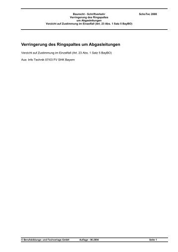 Ringspaltverringerung Brennwertleitung - Kaminkehrer-bayern.de