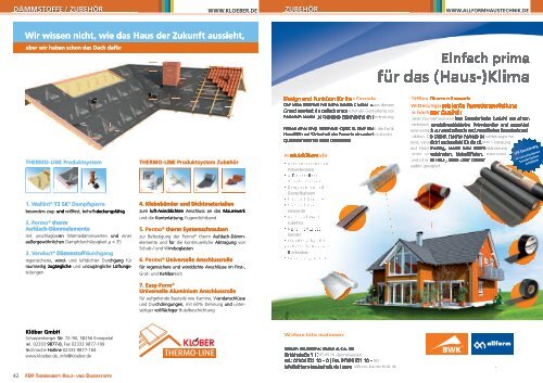 Holz + DÃ¤mmstoffe - FDF â FÃ¼r Dach und Fassade