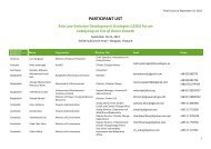 PARTICIPANT LIST - Low Emissions Asian Development