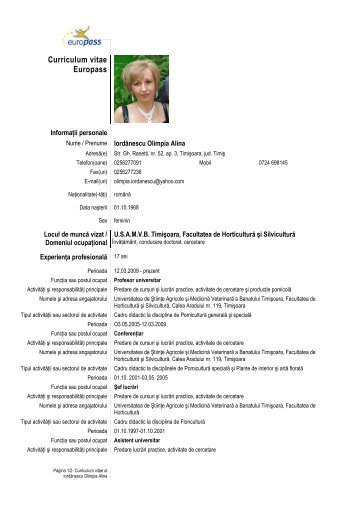 CV Iordanescu Olimpia.pdf - Universitatea de Stiinte Agricole si ...
