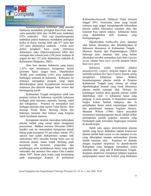 Plasmanuftah Tanaman Obat Central Borneo - Biology East Borneo
