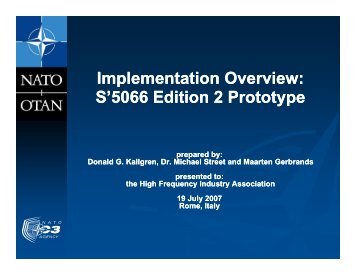 Implementation Overview: p S'5066 Edition 2 Prototype