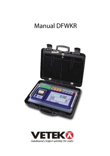 Manual DFWKR - Vetek Scales