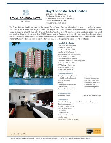 Royal Sonesta Hotel Boston - Advantage Boston