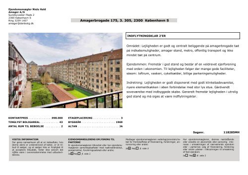 Amagerbrogade 175, 3. 305, 2300 KÃ¸benhavn S - Danbolig