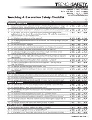 Excavation Safety Checklist - Trench Safety