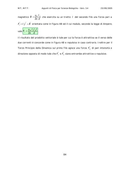 Appunti di Elettromagnetismo - Dipartimento di Fisica