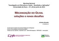 Mecanização do Olival - icaam - Universidade de Évora