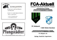 Ausgabe Nr. 1 - FC-Alsbach