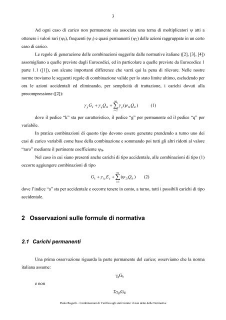 Combinazioni di Verifica agli stati Limite: il non ... - Steelchecks.com