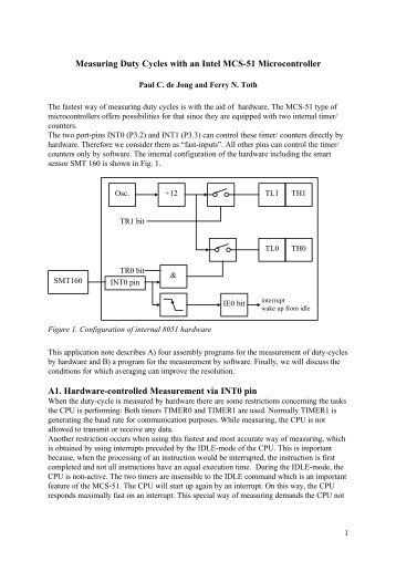 Measuring Duty Cycles with an Intel MCS-51 ... - Smartec