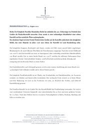 PRESSEINFORMATION 25. August 2012 Berlin: Die ... - KPM