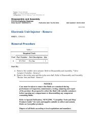 Electronic Unit Injector - Remove Removal Procedure