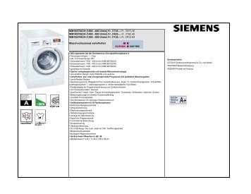 Wäschepflege (pdf) - Siemens Home Appliances