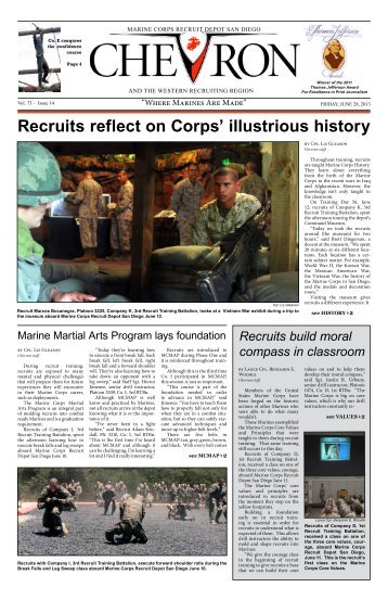 Recruits reflect on Corps' illustrious history - Marine Corps Recruit ...