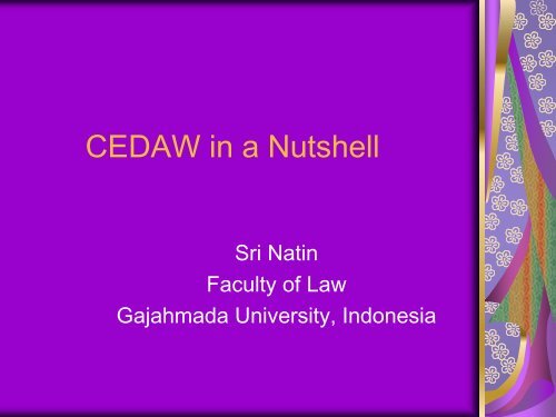 CEDAW in a Nutshell - LFIP