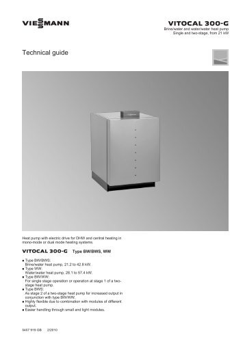 Vitocal 300-G Technical Guide1.4 MB - Viessmann