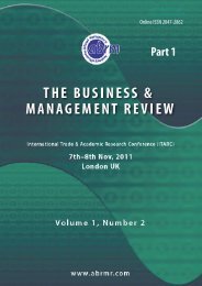Conference Proceedings Part 1 - The Academy of Business and ...