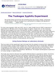 The Tuskegee Syphilis Experiment - Channeling Reality