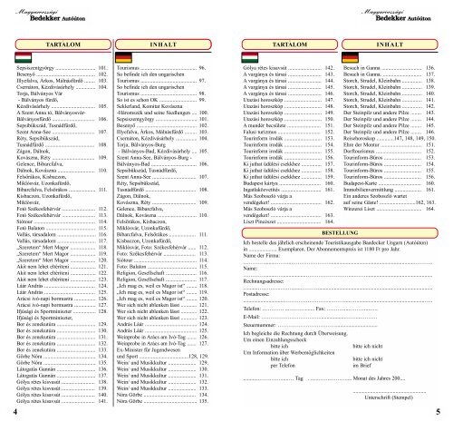 Ungarischer Bedekker Ãgy lÃ¡tom a magyar turizmust NYERJEN ... - 6