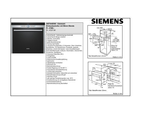 HB78AB590 - Siemens Home Appliances
