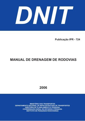 Manual de Drenagem de Rodovias - Departamento de Engenharia ...