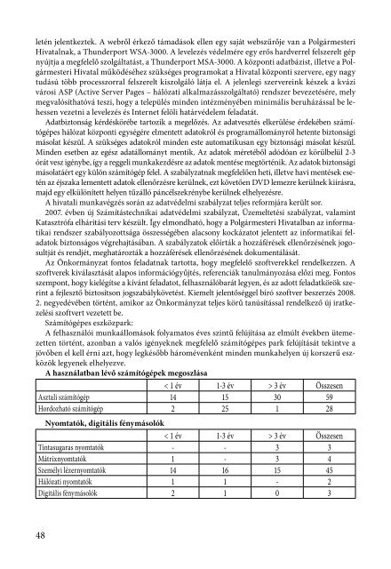 ÃnkormÃ¡nyzati jelentÃ©s Karcag vÃ¡ros 2006-2010. Ã©vi Ã¡llapotÃ¡rÃ³l