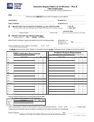 Associate Degree Petition - Santiago Canyon College