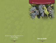Start-up Guide - Michigan Wines