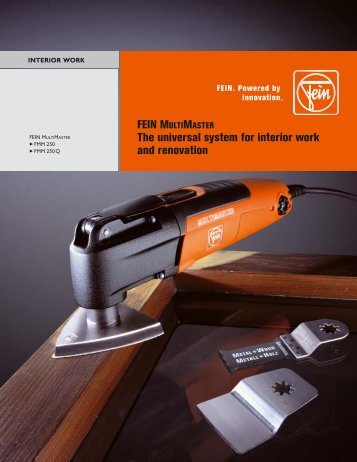 FEIN MULTIMASTER The universal system for interior work and ...